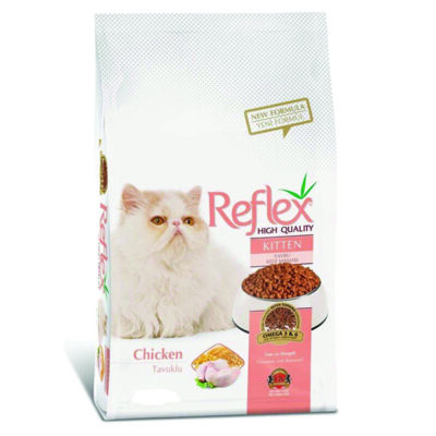 خرید غذای بچه گربه رفلکس با طعم مرغ و برنج ارزان قیمت